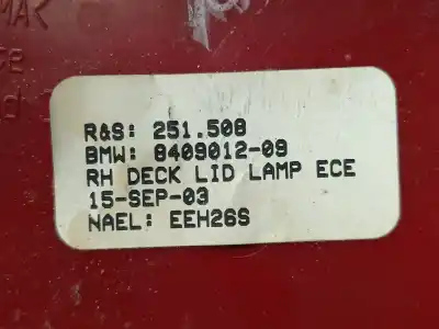 Second-hand car spare part interior rear right light for bmw x5 (e53) 3.0d oem iam references 840901209  