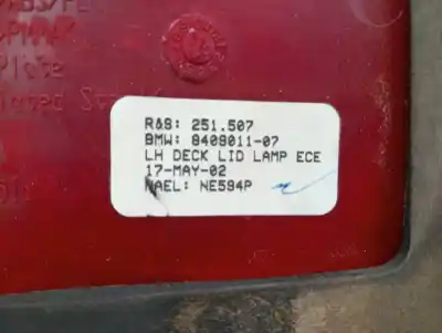Second-hand car spare part left tailgate light for bmw x5 (e53) 3.0d oem iam references 251507  