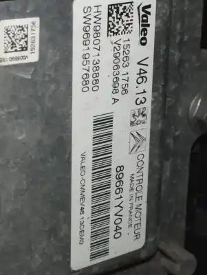 Second-hand car spare part ecu engine control for citroen c1 feel oem iam references 9807138880  