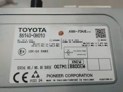 Second-hand car spare part multifunction display for citroen c1 feel oem iam references 861400h010  