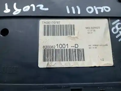 Peça sobressalente para automóvel em segunda mão quadrante por renault clio iii business referências oem iam 8200821001d  