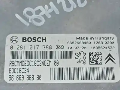 Peça sobressalente para automóvel em segunda mão centralina de motor uce por citroen c3 1.4 hdi exclusive referências oem iam 0281017388  