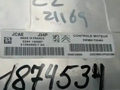 Second-hand car spare part ecu engine control for citroen c2 furio oem iam references sw9661700480  