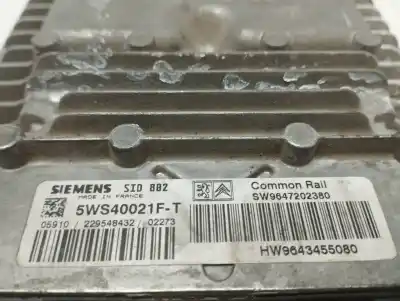 Second-hand car spare part ecu engine control for citroen c3 1.4 hdi exclusive oem iam references sw9647202380  