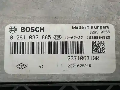 Peça sobressalente para automóvel em segunda mão centralina de motor uce por renault kangoo profesional referências oem iam 237106319r  