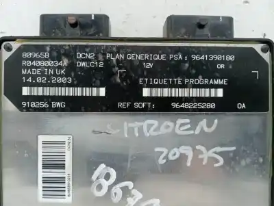 Peça sobressalente para automóvel em segunda mão centralina de motor uce por citroen berlingo 1.9 d multispace referências oem iam 9641390180  