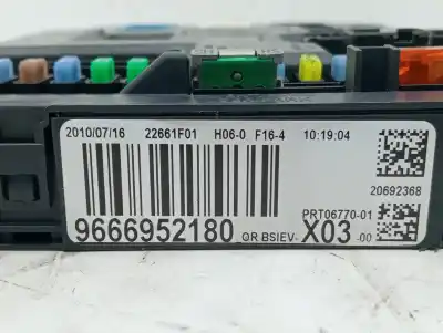 Second-hand car spare part fuse box unit for citroen c3 1.4 hdi exclusive oem iam references 9666952180  