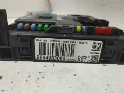 Second-hand car spare part fuse box unit for peugeot 207 confort oem iam references 9664983080  