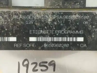 Second-hand car spare part ecu engine control for citroen berlingo 1.9 d multispace oem iam references 9650360280  9650359580