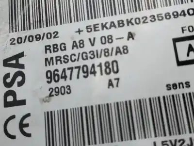 Peça sobressalente para automóvel em segunda mão centralina de airbag por citroen c3 1.4 hdi exclusive referências oem iam 9647794180  
