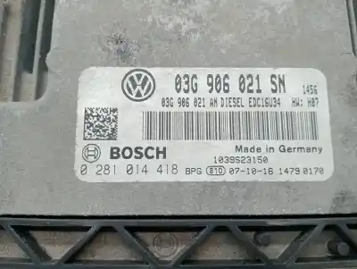 Second-hand car spare part ecu engine control for seat altea (5p1) reference oem iam references 03g906021sn  