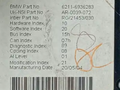 Peça sobressalente para automóvel em segunda mão quadrante por mini mini (r50,r53) one referências oem iam 62116936283  