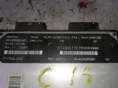 Pezzo di ricambio per auto di seconda mano centralina motore per citroen c15 * riferimenti oem iam 9641390180 r04080024d 9646260580