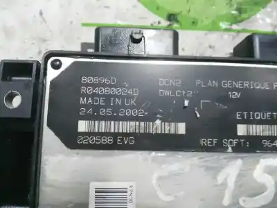 Peça sobressalente para automóvel em segunda mão centralina de motor uce por citroen c15 * referências oem iam 9646260580oa 80896d 9641390180