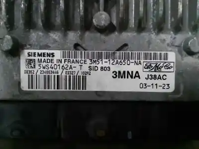 Second-hand car spare part ecu engine control for ford focus c-max (cap) 2.0 tdci cat oem iam references 3m5112a650na  5ws40162at