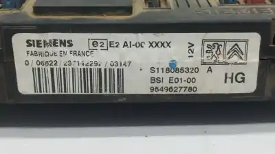 Second-hand car spare part fuse box unit for citroen berlingo 1.9 d multispace oem iam references 9649627780  s118085320