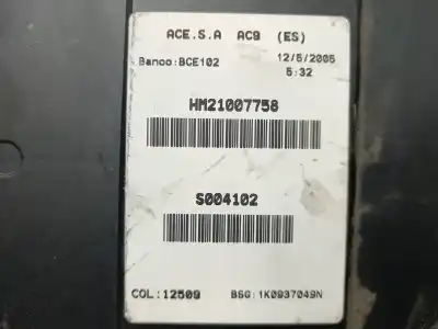 Second-hand car spare part fuse box unit for seat altea (5p1) reference oem iam references 1k0937049n  