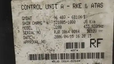 Peça sobressalente para automóvel em segunda mão módulo eletrônico por chevrolet lacetti cdx referências oem iam 96407681  5218051000