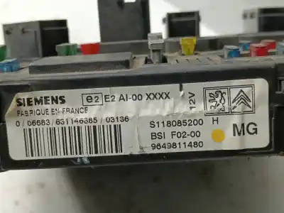 Second-hand car spare part fuse box unit for citroen c3 1.1 collection oem iam references 9649811480  
