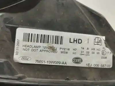 Peça sobressalente para automóvel em segunda mão farol / farolim direito por ford c-max (cb3) trend referências oem iam 7m5113w029aa  