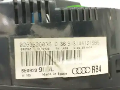 Peça sobressalente para automóvel em segunda mão quadrante por audi a4 b6 (8e2) 2.0 referências oem iam 8e0920900l 3144191965 0263626036