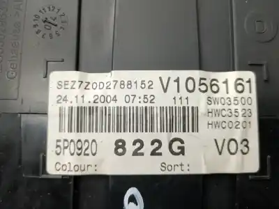 Peça sobressalente para automóvel em segunda mão quadrante por seat toledo (5p2) reference referências oem iam 5p0920822g  