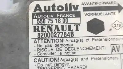 Second-hand car spare part AIRBAG CONTROL UNIT for RENAULT KANGOO  OEM IAM references 8200027784  550751800