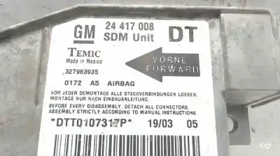 Pièce détachée automobile d'occasion boitier de commande d'airbag pour corsa combo corsa c familiar références oem iam 24417008