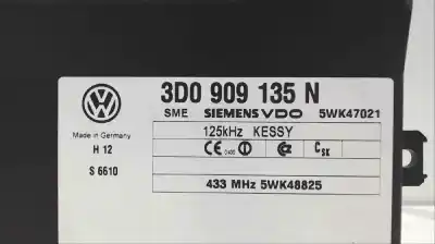 Second-hand car spare part electronic module for volkswagen touareg (7la, 7l6, 7l7) 2.5 r5 tdi oem iam references 3d0909135