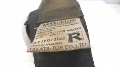 Автозапчастина б/у задній лівий ремін безпеки для mitsubishi l 200 (ka0/kb0) cabina doble intense 4x4 посилання на oem iam 0717072007