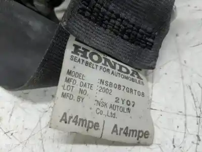 Автозапчастина б/у передній правий ремін безпеки для honda hrv gh vtec top 4wd 3ptas. посилання на oem iam nsb087grt08  