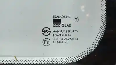 Автозапчастина б/у ліве задне скорівне скло для ssangyong korando (kj) 2.9 td посилання на oem iam 7921006001  