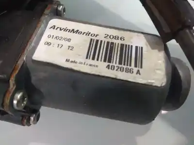 Second-hand car spare part passenger side right window regulator for renault kangoo be bop 106 cv / 78 kw oem iam references 402086a  