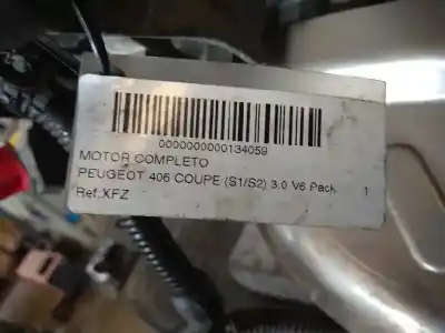 Pièce détachée automobile d'occasion moteur complet pour peugeot 406 coupe (s1/s2) 3.0 v6 références oem iam xfz  