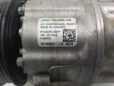 Second-hand car spare part air conditioning compressor for ford focus st-line oem iam references jx6119d629ha 2 tomas por arriba 3 orejas