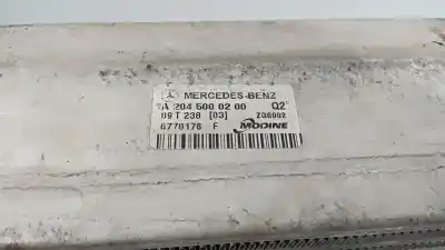 Second-hand car spare part intercooler for mercedes-benz clase e (w212) familiar 350 cdi 4matic (212.289) 231 cv / 170 kw oem iam references a2045000200