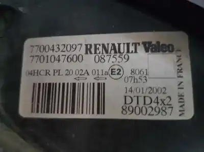 Pezzo di ricambio per auto di seconda mano faro anteriore destro per renault scenic (ja..) 1.9 dci authentique 102 cv / 75 kw riferimenti oem iam 7700432097  7701047600