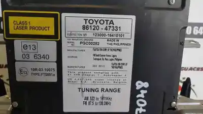 Second-hand car spare part audio system / radio cd for toyota prius (nhw30) plug-in hybrid advance oem iam references 8612047331 12300016410101 pgc00282