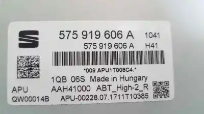 Peça sobressalente para automóvel em segunda mão sistema de áudio / rádio cd por seat ateca (kh7) style referências oem iam 575919606a  