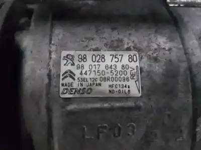 İkinci el araba yedek parçası klima kompresörü için citroen c4 lim. collection oem iam referansları 4471505200  9802875780