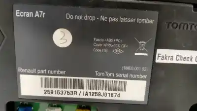 Pièce détachée automobile d'occasion système de navigation gps pour renault laguna iii expression tomtom références oem iam 259153753r  