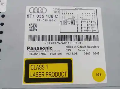 Автозапчастина б/у аудіо система / радіо cd для audi a4 avant (8k5) (2008) básico quattro посилання на oem iam 8t1035186c  
