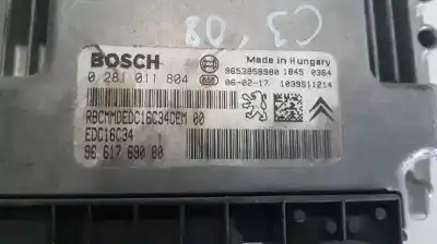 Pezzo di ricambio per auto di seconda mano centralina motore per citroen c3 1.6 16v hdi riferimenti oem iam 0281011804  9661769080