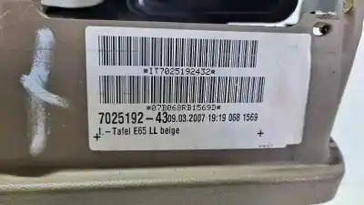 Peça sobressalente para automóvel em segunda mão kit airbag por bmw serie 7 (e65/e66) 730d referências oem iam 7025192 65776970904 65776970889