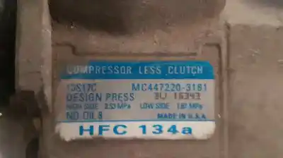 Second-hand car spare part air conditioning compressor for chrysler neon (pl) motor 2.0 ltr. - 98 kw 16v cat oem iam references mc4472203181 10s17c 4472203181