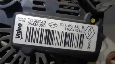 Second-hand car spare part alternator for renault modus 1.2 16v cat oem iam references 8200654541 2543509c tg9b042