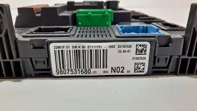 Second-hand car spare part fuse box unit for citroen c-elysée seduction oem iam references 9807531680  