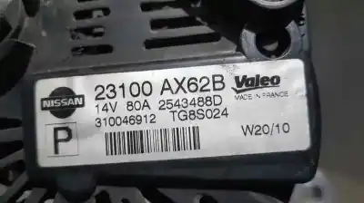 Second-hand car spare part alternator for nissan note (e11e) 1.4 cat oem iam references 2543488d  23100ax62b