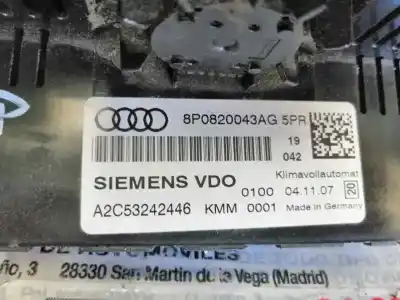 Peça sobressalente para automóvel em segunda mão comando de sofagem (chauffage / ar condicionado) por audi a3 (8p) 1.6 tdi referências oem iam 8p0820043ag  a2c53242446