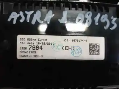 Second-hand car spare part multifunction display for opel astra j lim. enjoy oem iam references 13267984  565412769